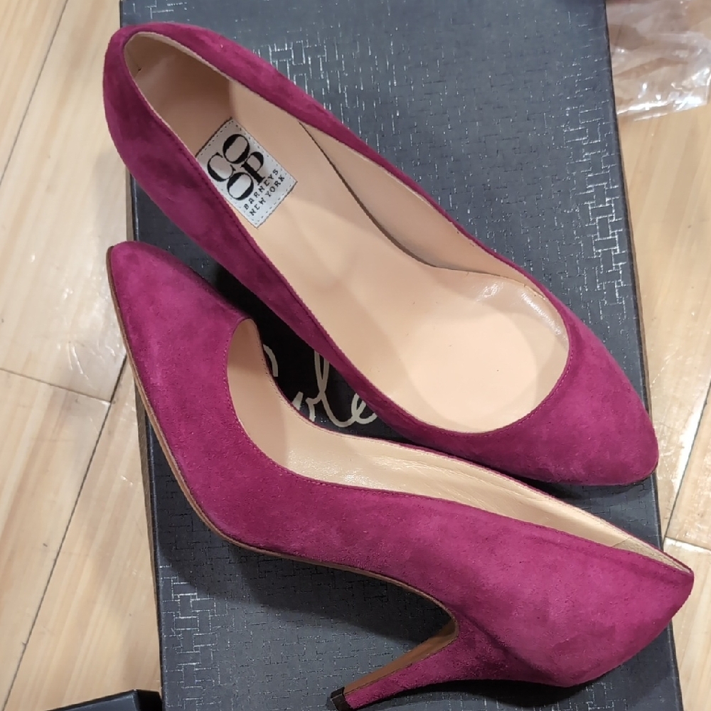 Barneys New York CO-OP Pink Suede Stiletto Heels